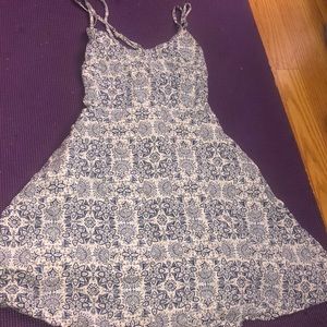 Garage size small blue and white dress